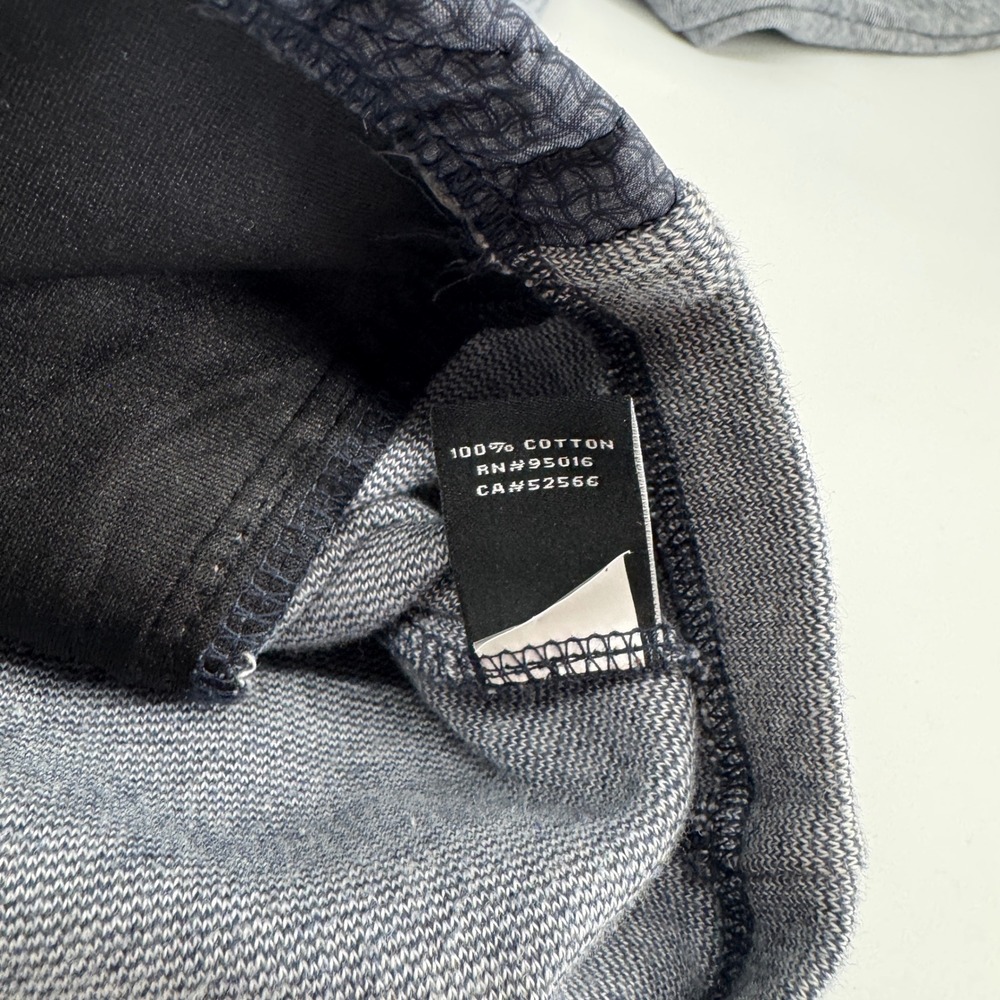 Straight Down Mens Zip Pullover Gray Quilted Chip… - image 5